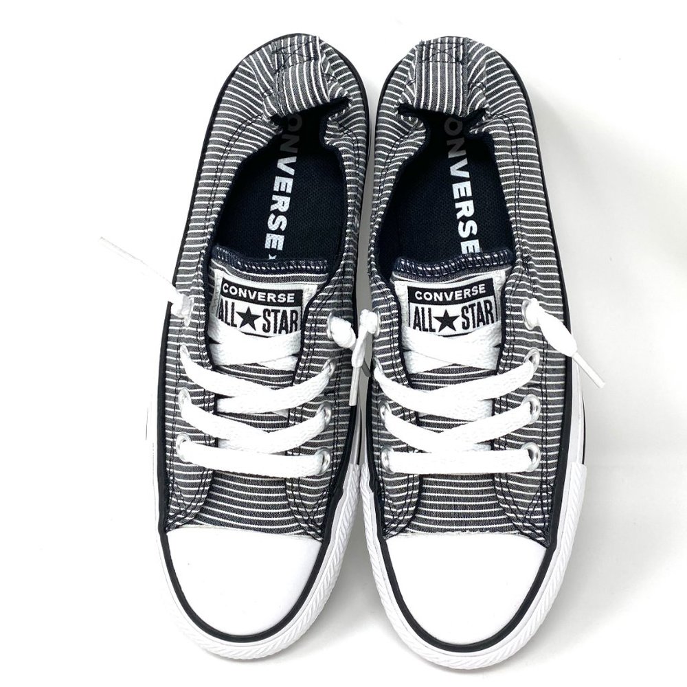 Converse Womens Size 6 CTAS Shoreline Slip On Gray White Canvas Sneakers 567221F - Picture 7 of 9